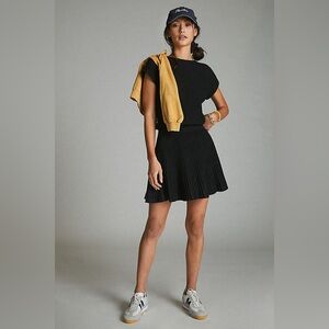 Anthropologie Maeve Ruth Black Knit Drop Waist Dress